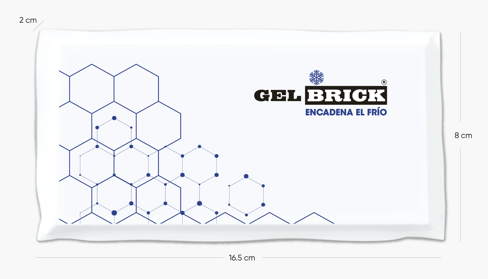 Placa gel refrigerante cadena de frio 250g Gelbrick