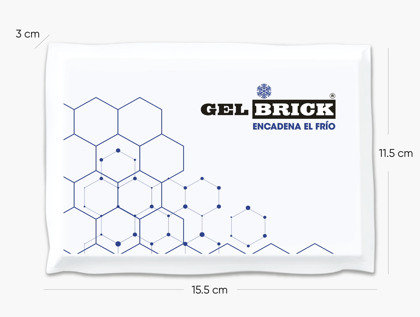 placa gel refrigerante cadena de frio Gelbrick 450g