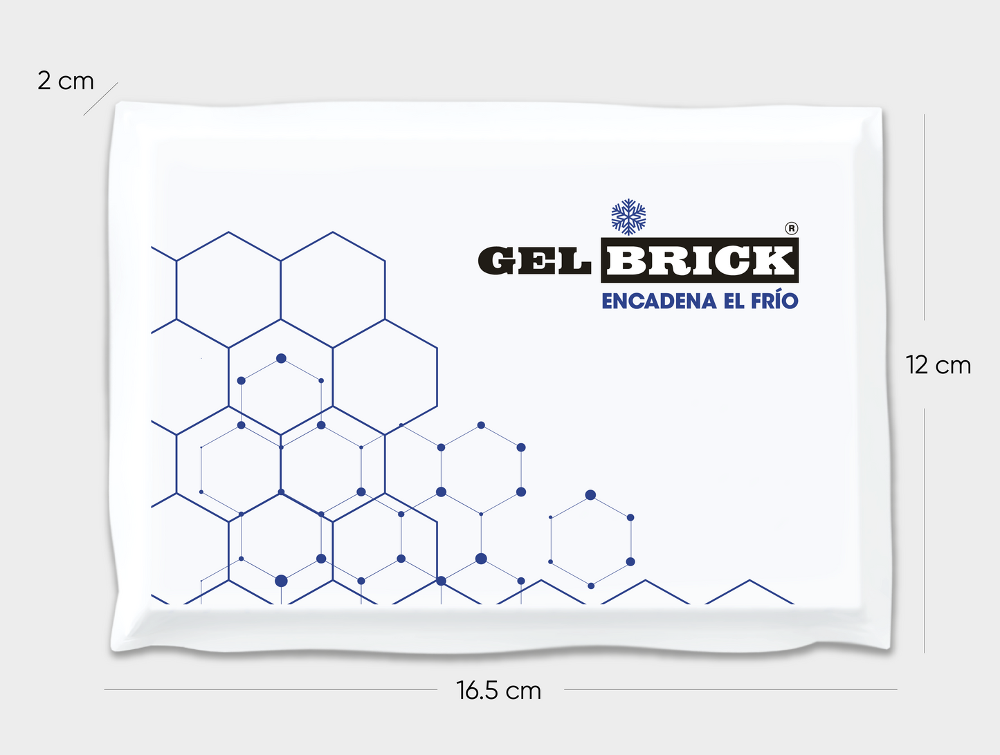 placa gel refrigerante cadena de frio Gelbrick 350g